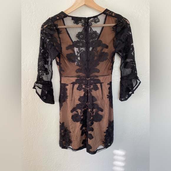 Free People✨Temecula Lace Mini Dress - Black - Picture 6 of 8